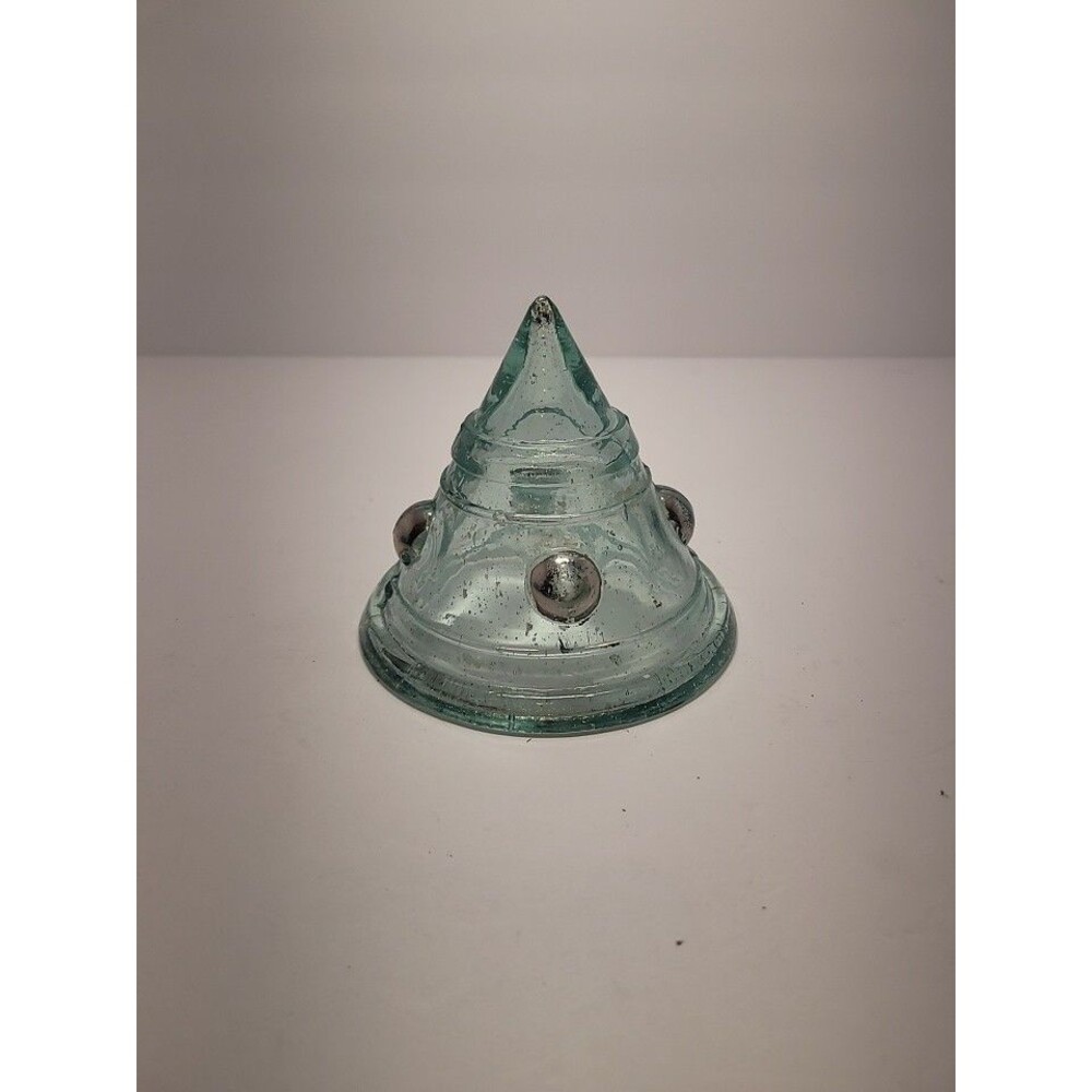 Vintage Glass and Cast Iron Holder 1900's.  No Hanger